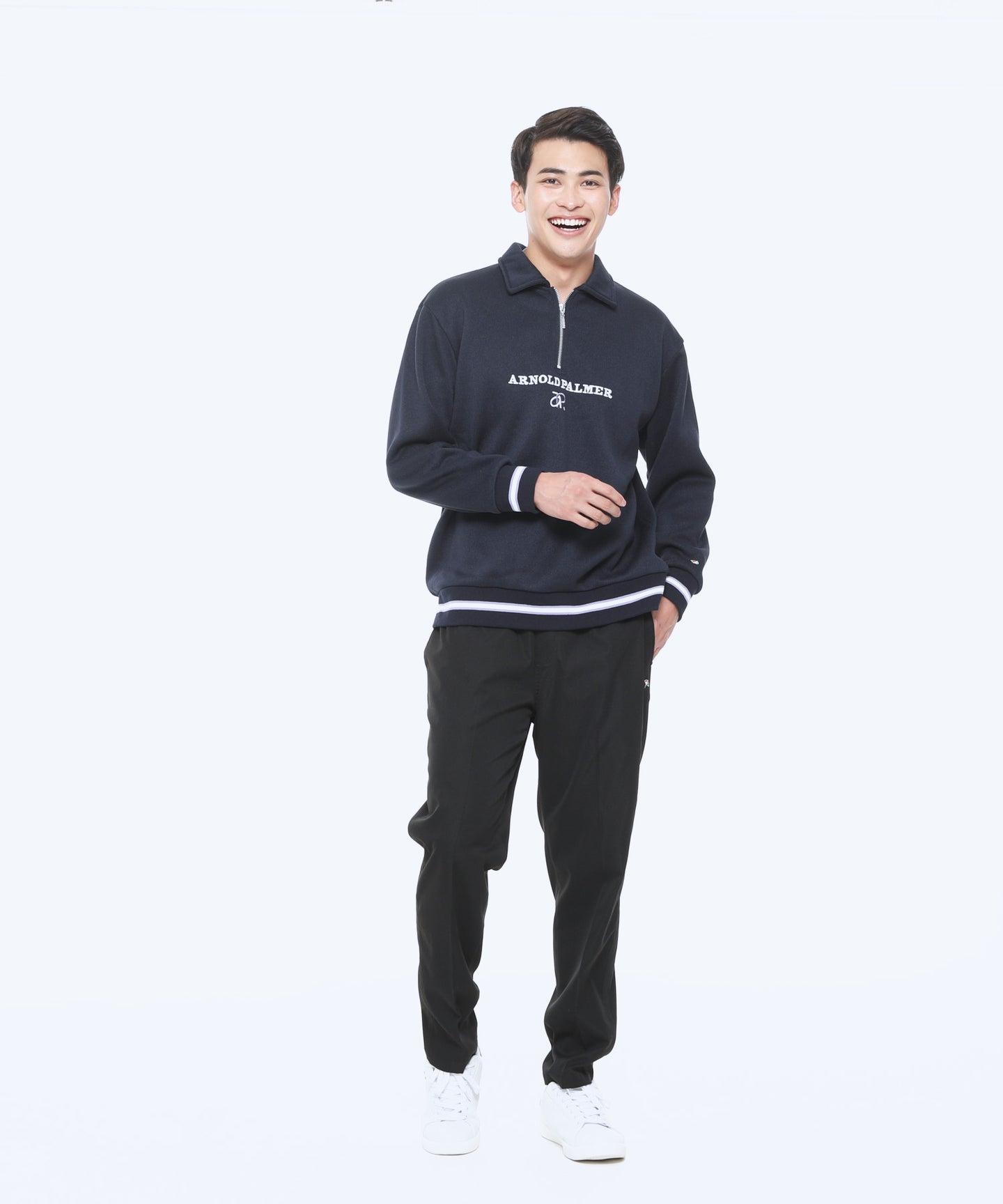 Arnold Palmer バルキー裏起毛シェア衿付きプルオーバー